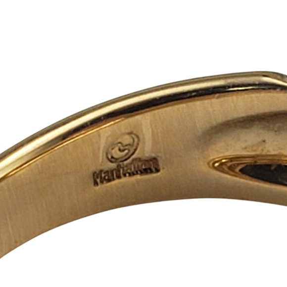 Manhattan 18 Karat Yellow Gold and Cabochon Citrine Ring Size 6.5 #20790 - Picture 6 of 9